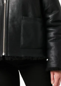THE LISA REVERSIBLE SHEARLING LEATHER JACKET