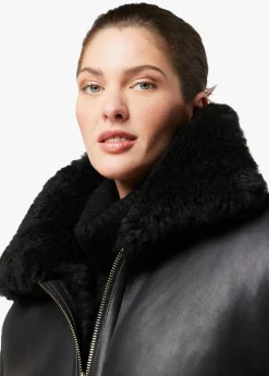 THE LISA REVERSIBLE SHEARLING LEATHER JACKET