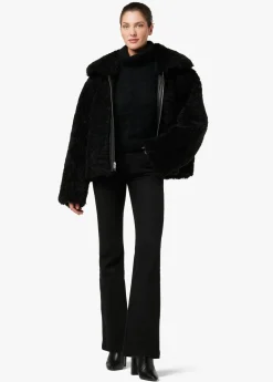 THE LISA REVERSIBLE SHEARLING LEATHER JACKET