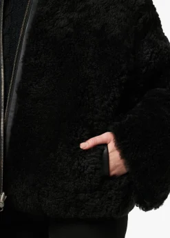 THE LISA REVERSIBLE SHEARLING LEATHER JACKET