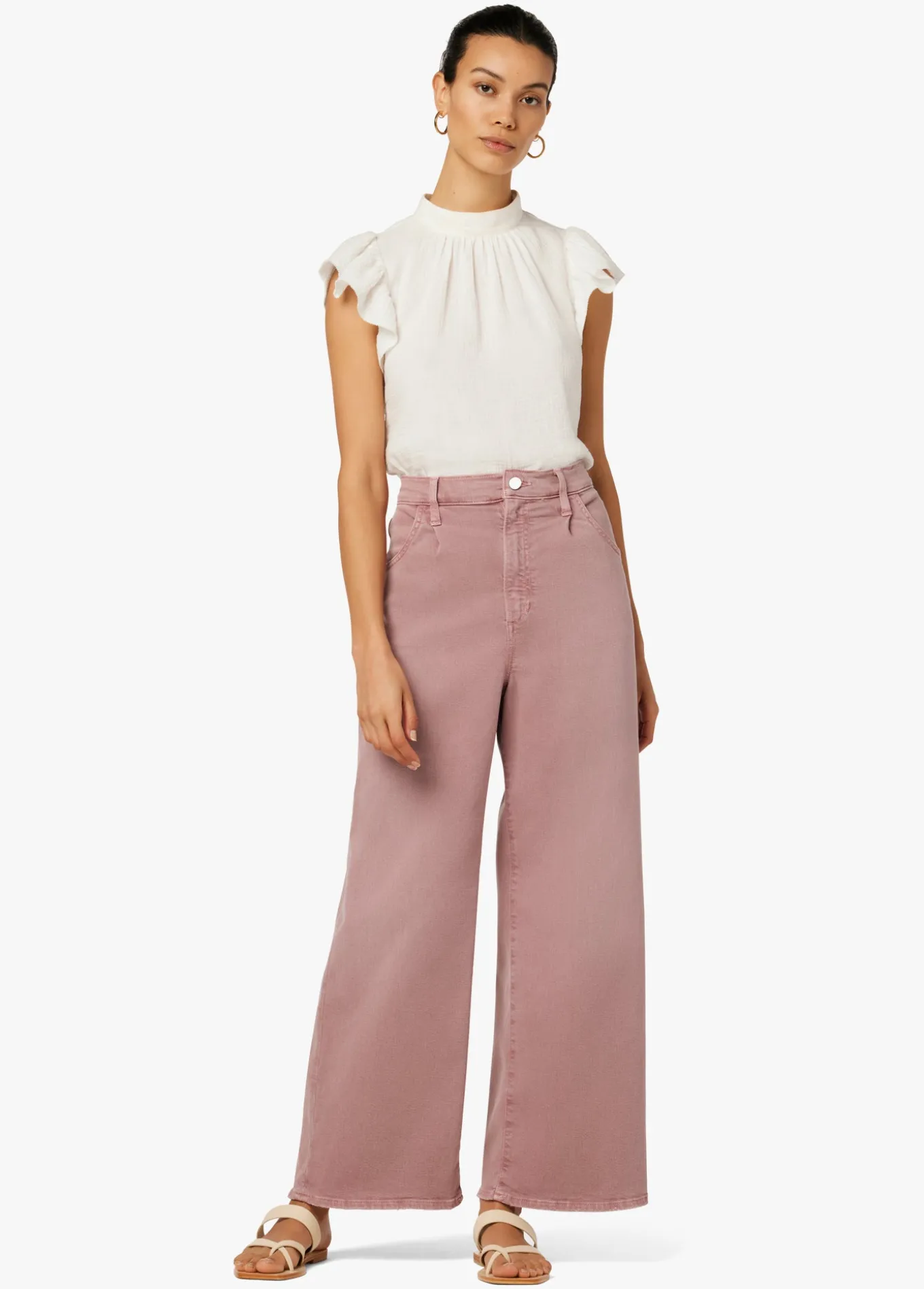 THE PLEATED WIDE LEG ANKLE